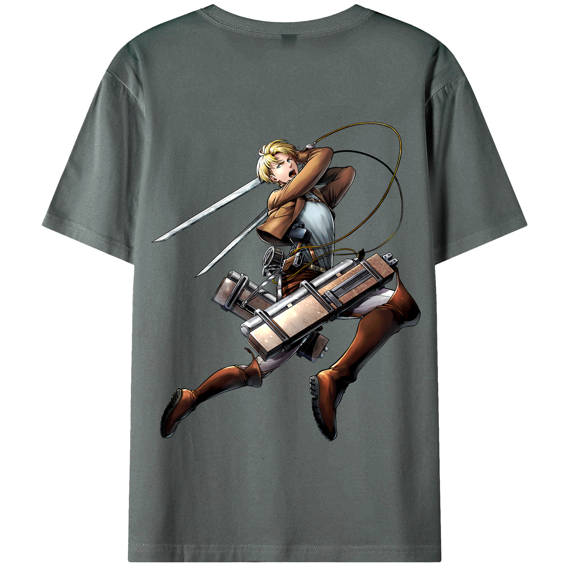 （画像用） 進撃の巨人 Attack on Titan 綿100％半袖Tシャツ（背面プリント）